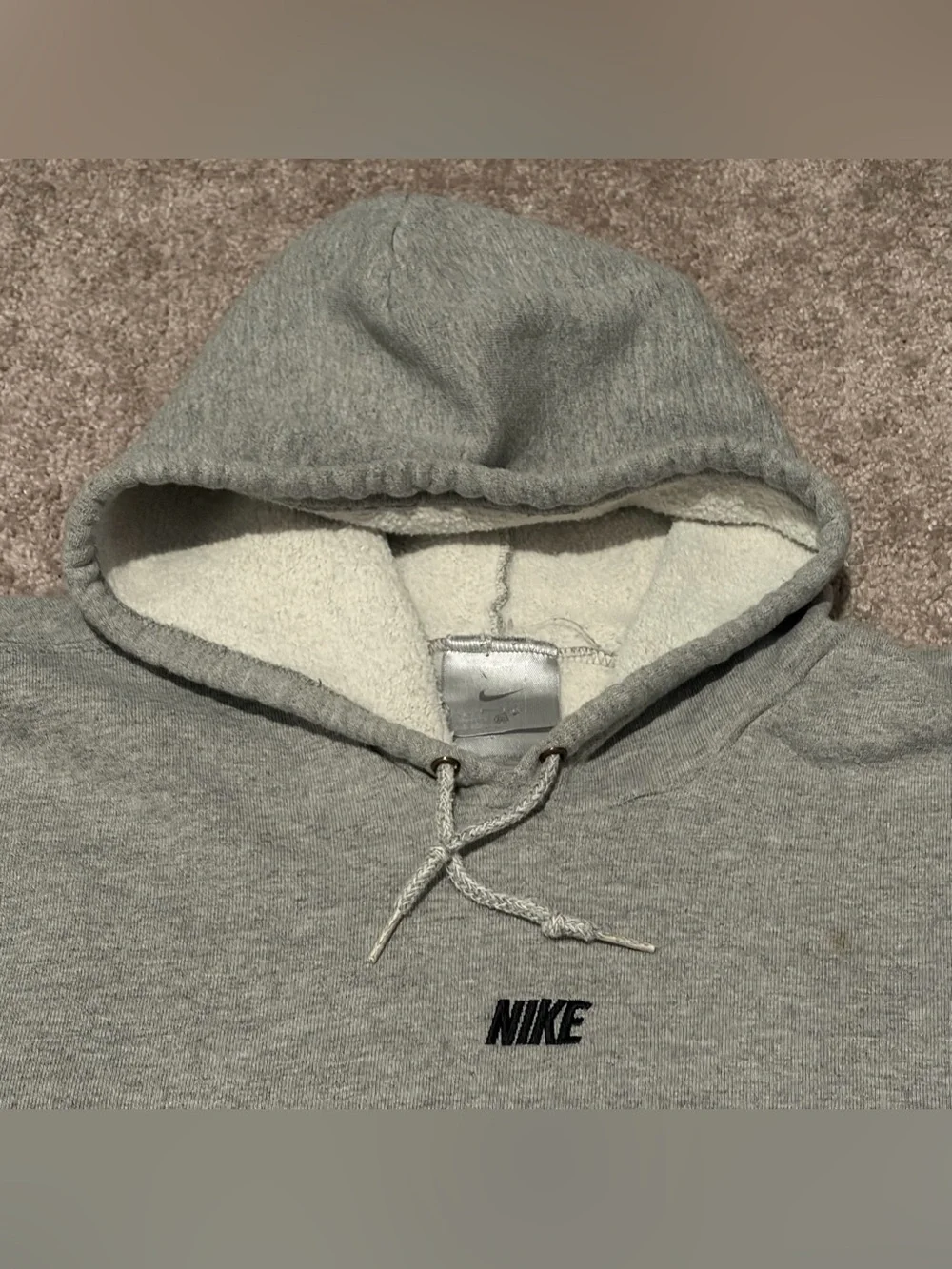 VTG Y2K Nike Gray Hoodie Men’s 2XL Center Nike Spell Out Made In USA Skate 90s